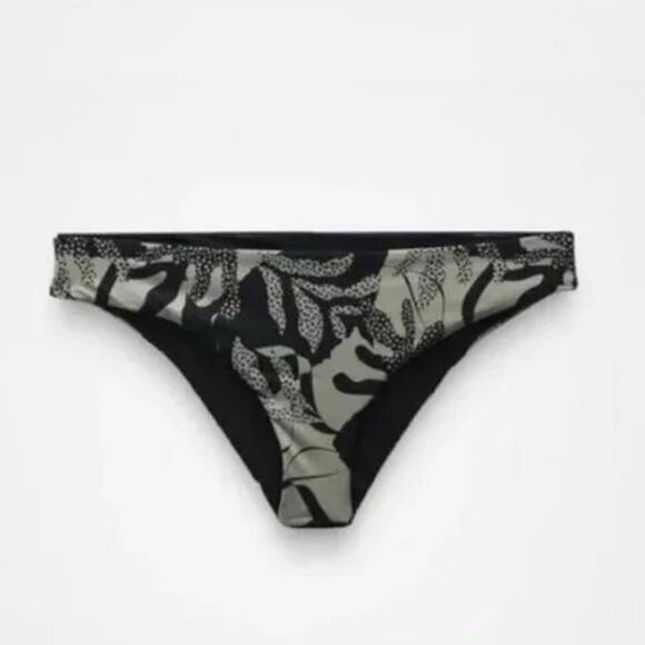 Prana Gemma Reversible Bottom Seaside black olive green coral kelp print - Picture 1 of 5